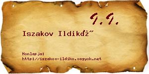 Iszakov Ildikó névjegykártya